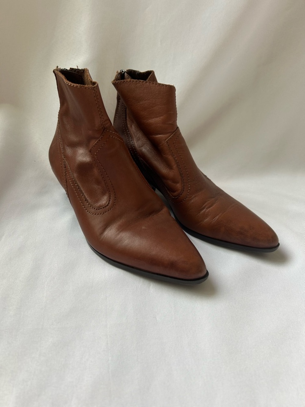 Naturalizer Brown Leather Ankle Boots
